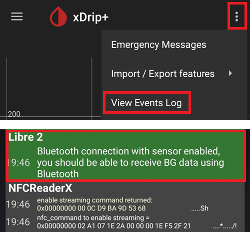 xDrip+ scan