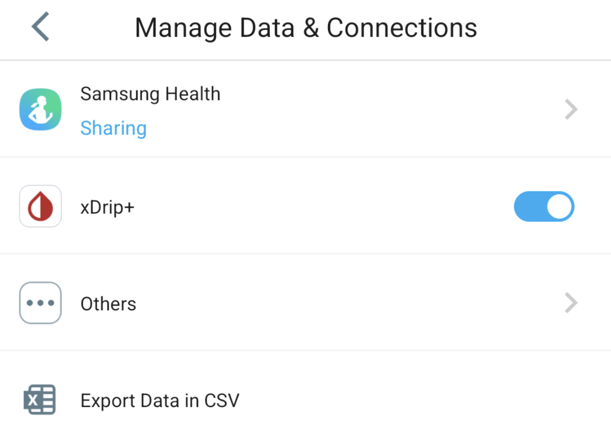 CareSens App Data Connections