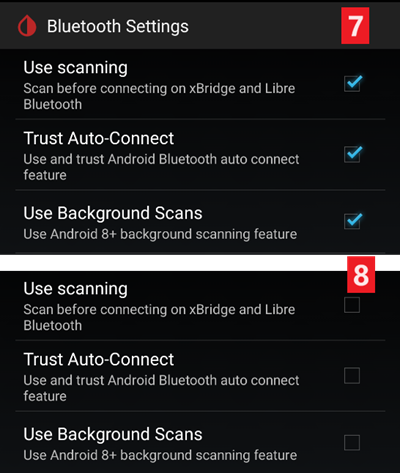 xDrip+ Libre Bluetooth-instellingen 2